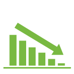 icon green down arrow